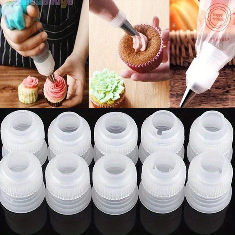 10pcs icing piping nozzles tips cake decorating converter coupler pastry tool piping tips accessories baking tools details 0