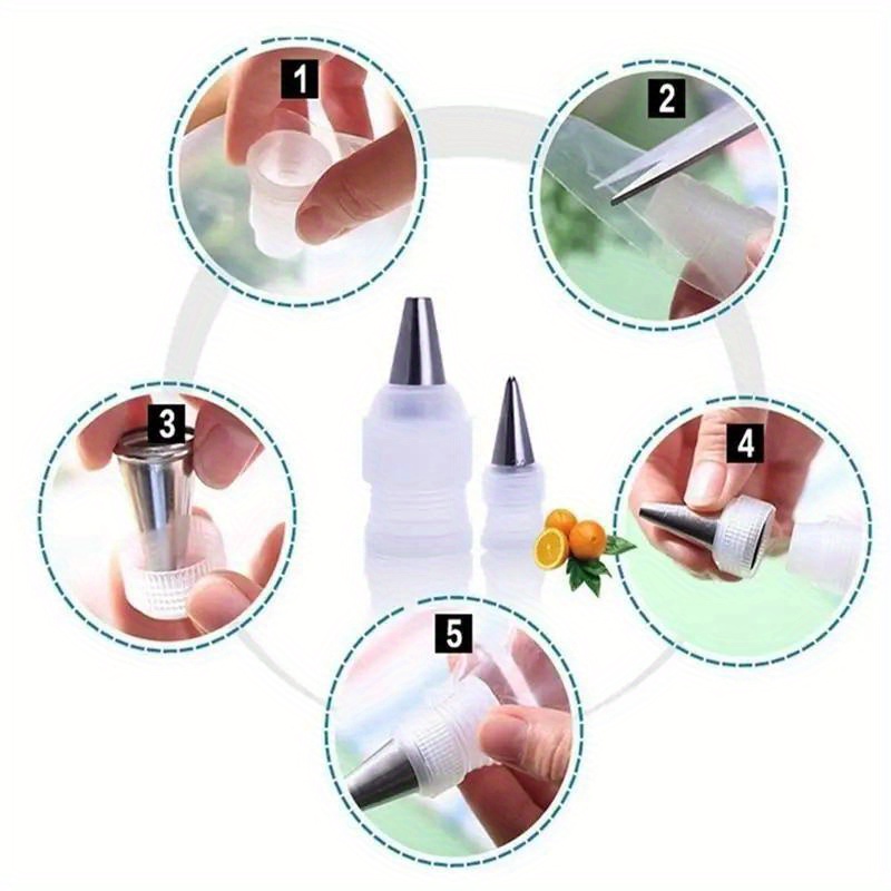 10pcs icing piping nozzles tips cake decorating converter coupler pastry tool piping tips accessories baking tools details 3