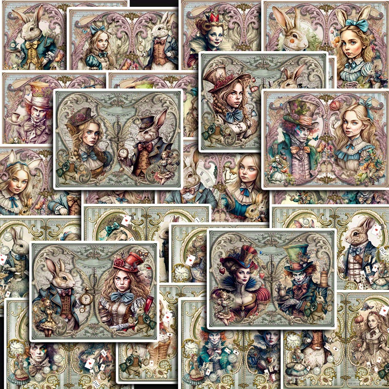 

36pcs Retro Character Large Picture Stickers For Travel Bags, Computers, Phones, Water Bottles, Musical Instruments