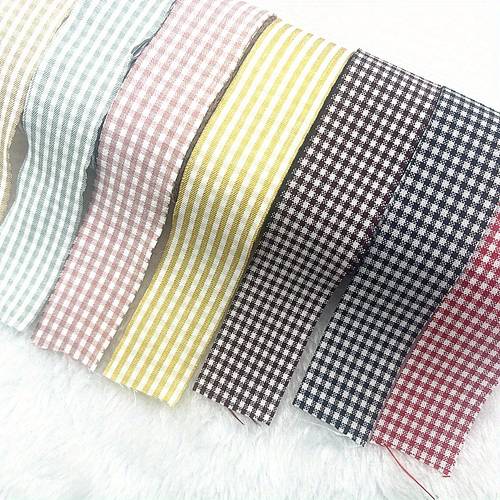 cinta de de poliéster a cuadros de celosía de 25 mm y para envoltura de regalos, para el pelo, manualidades hechas a , accesorios decorativos especiales - suministros para la presentación y el embalaje de joyas.