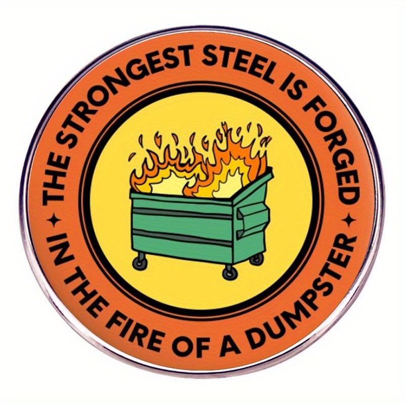 Dumpster Fire Pin - Temu