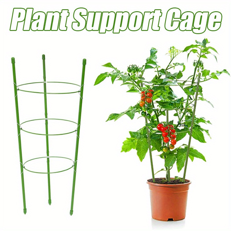 

1pc Plant Support Tomato Cages For Garden, Small Tomato Cages And Supports With Adjustable Rings For Garden Pots, Plant Stakes Tomato Trellis Rings