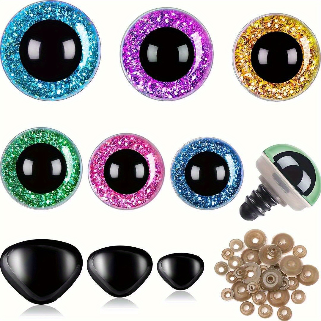 

180pcs Of Large Safety Eyes And Noses, With Plastic Craft Doll Eyes With Stuffed Animal Eye Rings, Used For Making Puppets, Bears, And Doll Crafts (in Various Colors)