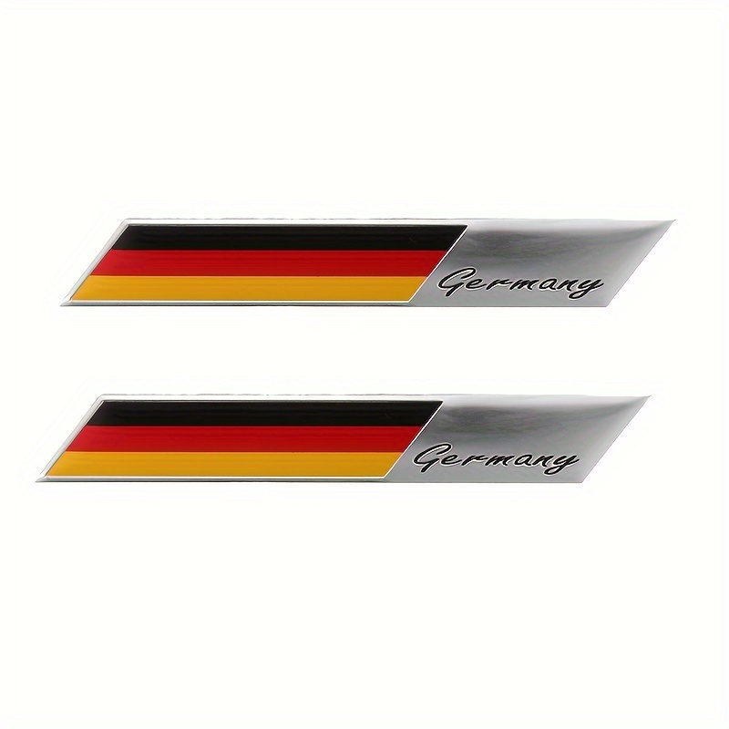 

2pcs 3d Germany Flag Design Car Sticker Car Accessories Self-adhesive Sticker For Car Bumper Window Body Decoration Universal Fitment