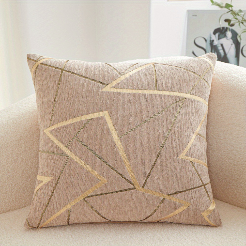 Image of 1pc, Modern Minimalist European Retro Chenille Throw Pillow Cover, Home Decor, Room Decor, Living Decor, Bedroom Decor, Car Decor (pillow Core Is Not Included)