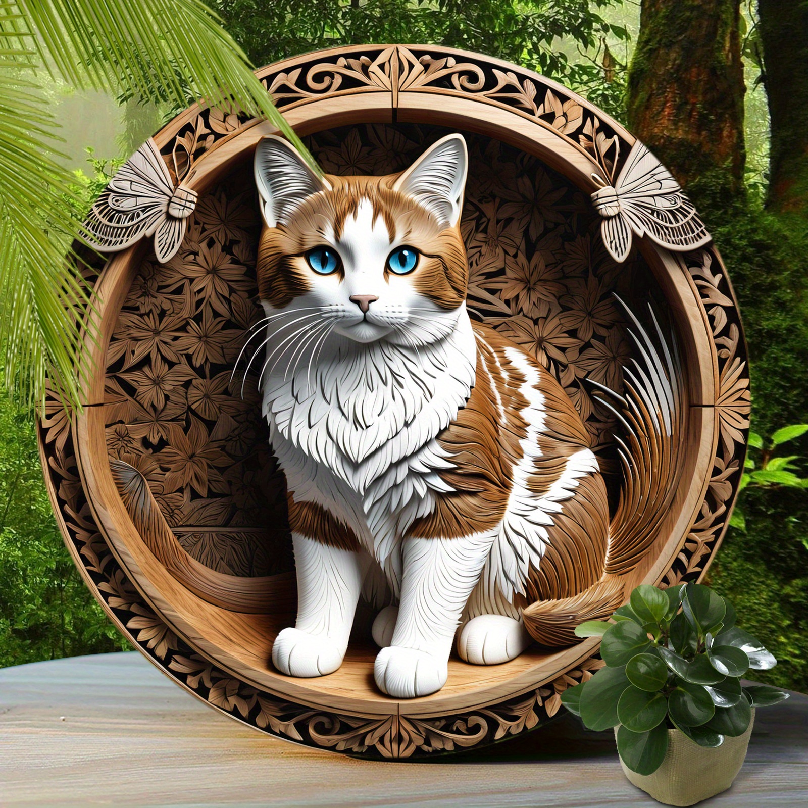 

1pc, Snowshoe Cat Sign - Cute Cat Aluminum Sign, Suitable For Home Room Cafe Bedroom Bar Living Room Garage Wall Decoration, Round Fashion Art Aesthetic, Holiday Gift 8x8 Inch (20x20cm)