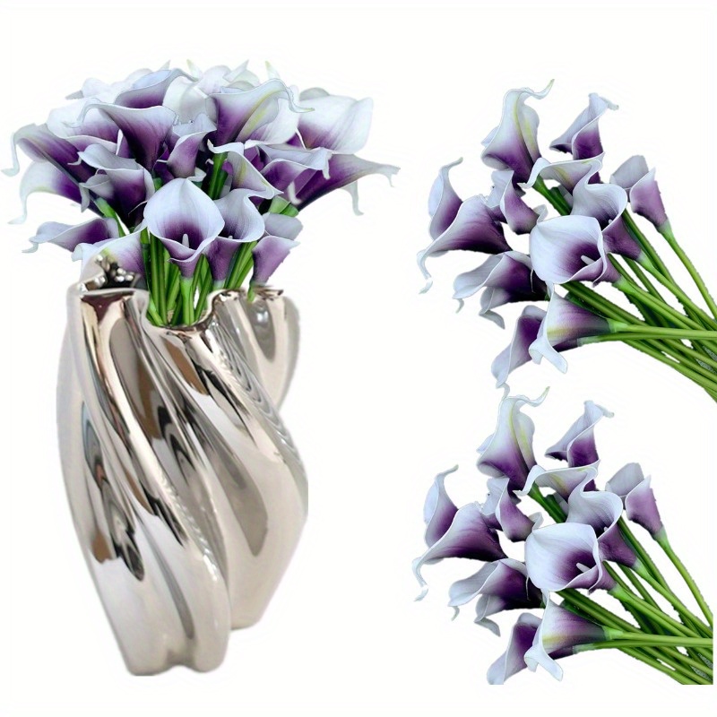 

10pcs Artificial Calla Lily Flowers - Perfect For Living Room, Bedroom, Dining Table, Garden Decoration