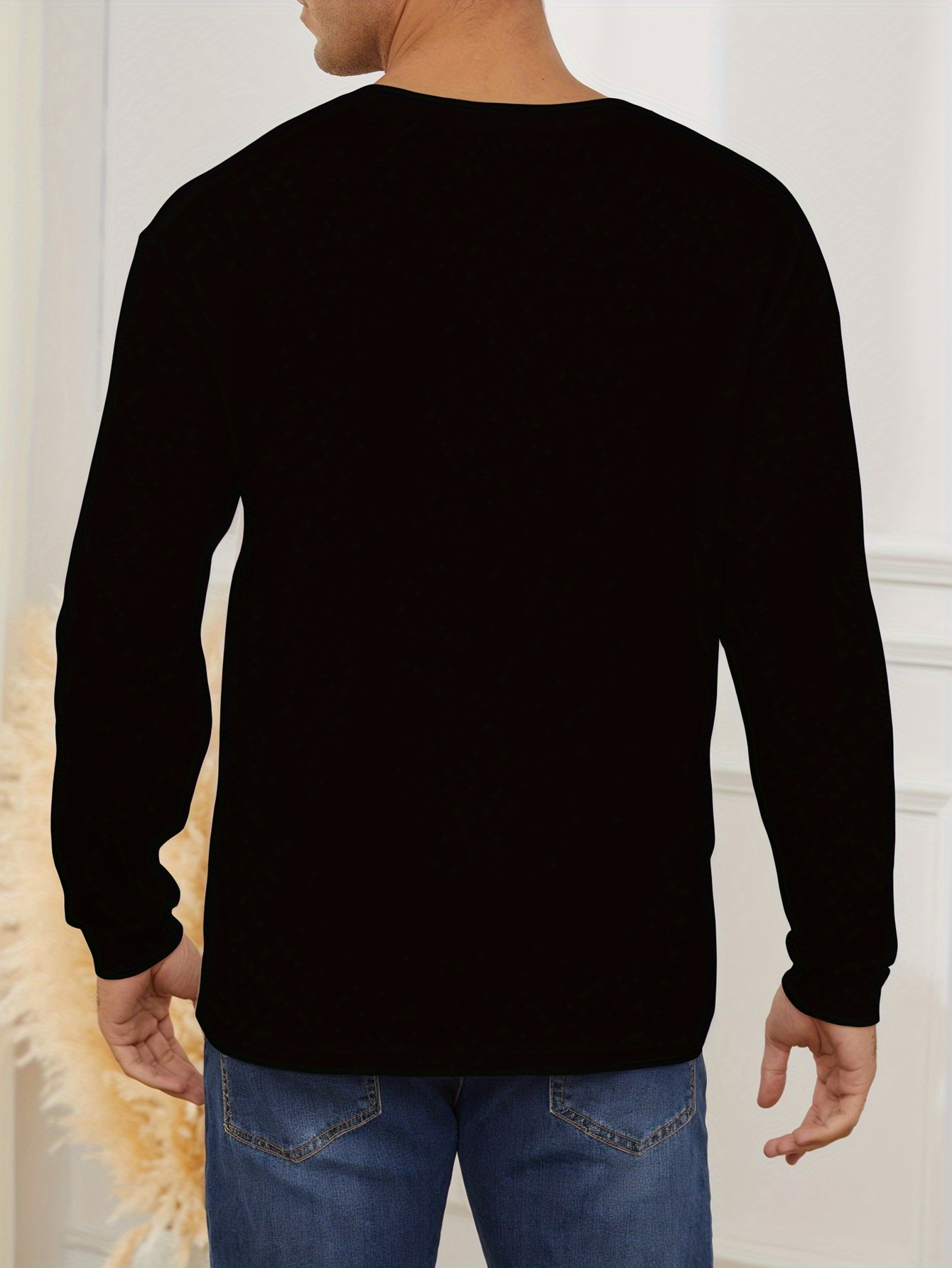 Herren Langarmshirt Basic - Weiches T-Shirt Mit Rundhals Für Alltag