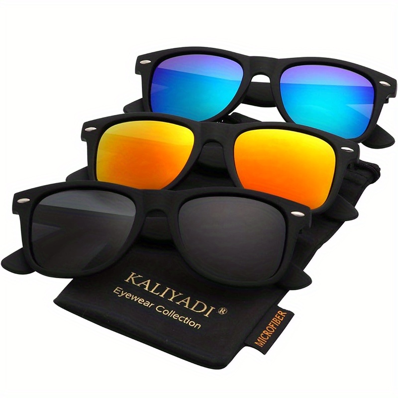 1pc Mens Polaroid Unisex Square Vintage Sunglasses Famous