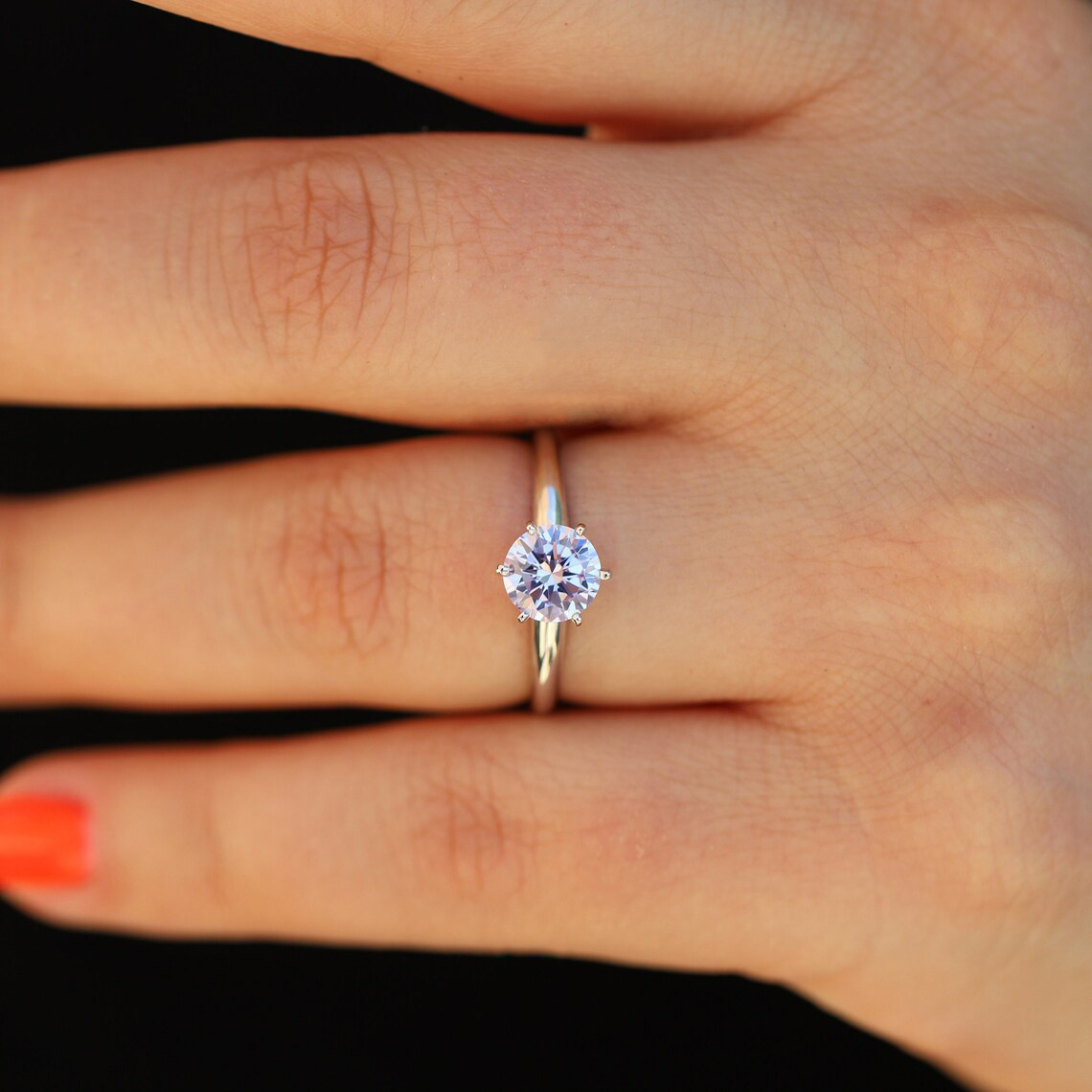 Stainless Steel Ring with Cubic Zirconia Women'S Wedding Band