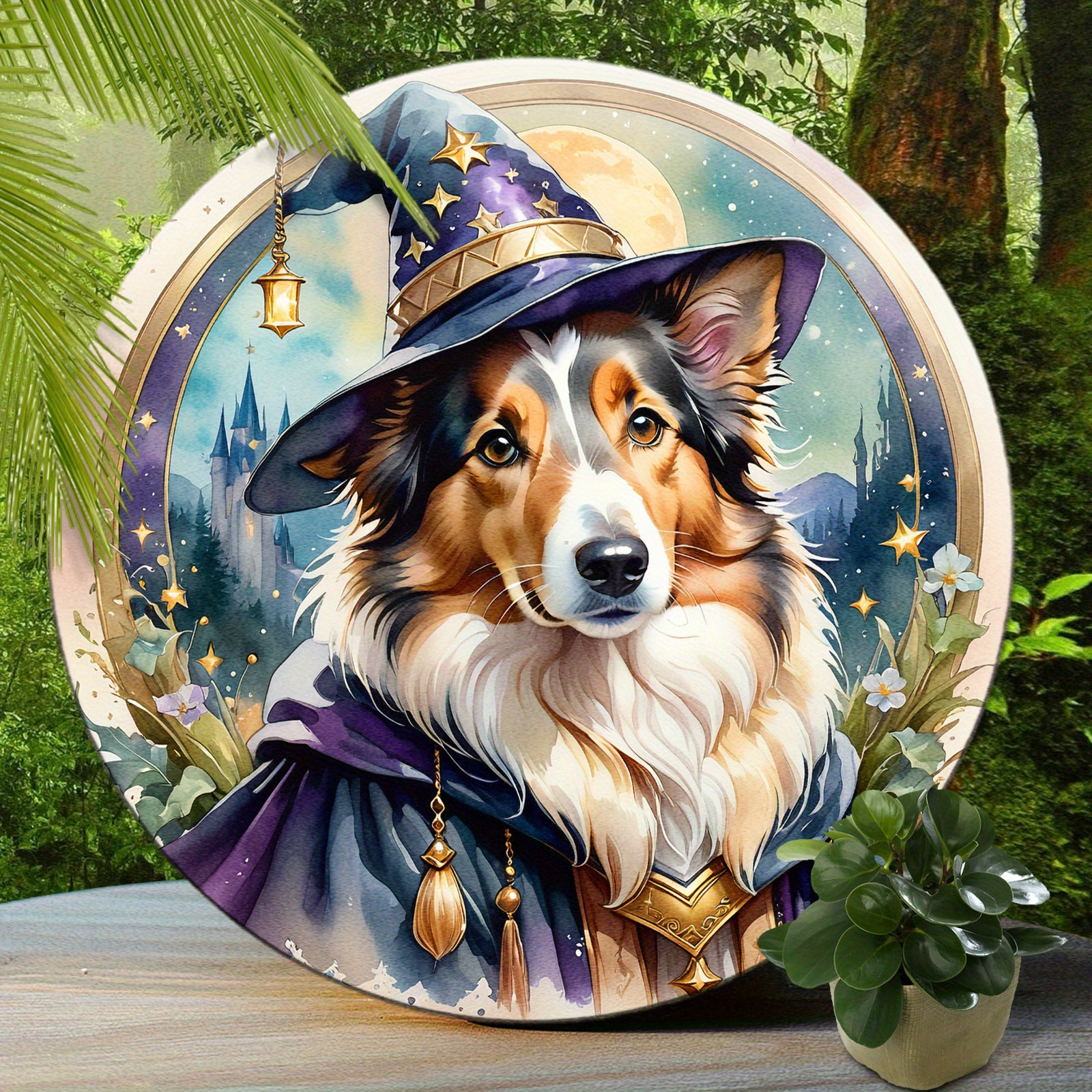 

1pc Round Collie Aluminum Sign, Cute Dog Sign, Living Room Wall Decor, Round Fashion Art Aesthetic, Terrace Decor Gift Holiday Gift 8x8 Inch (20x20cm)