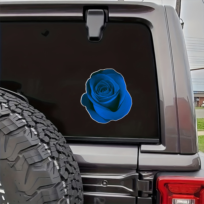 

Blue Rose Vinyl Waterproof Sticker Decal For Car Laptop Wall Window Bumper Sticker