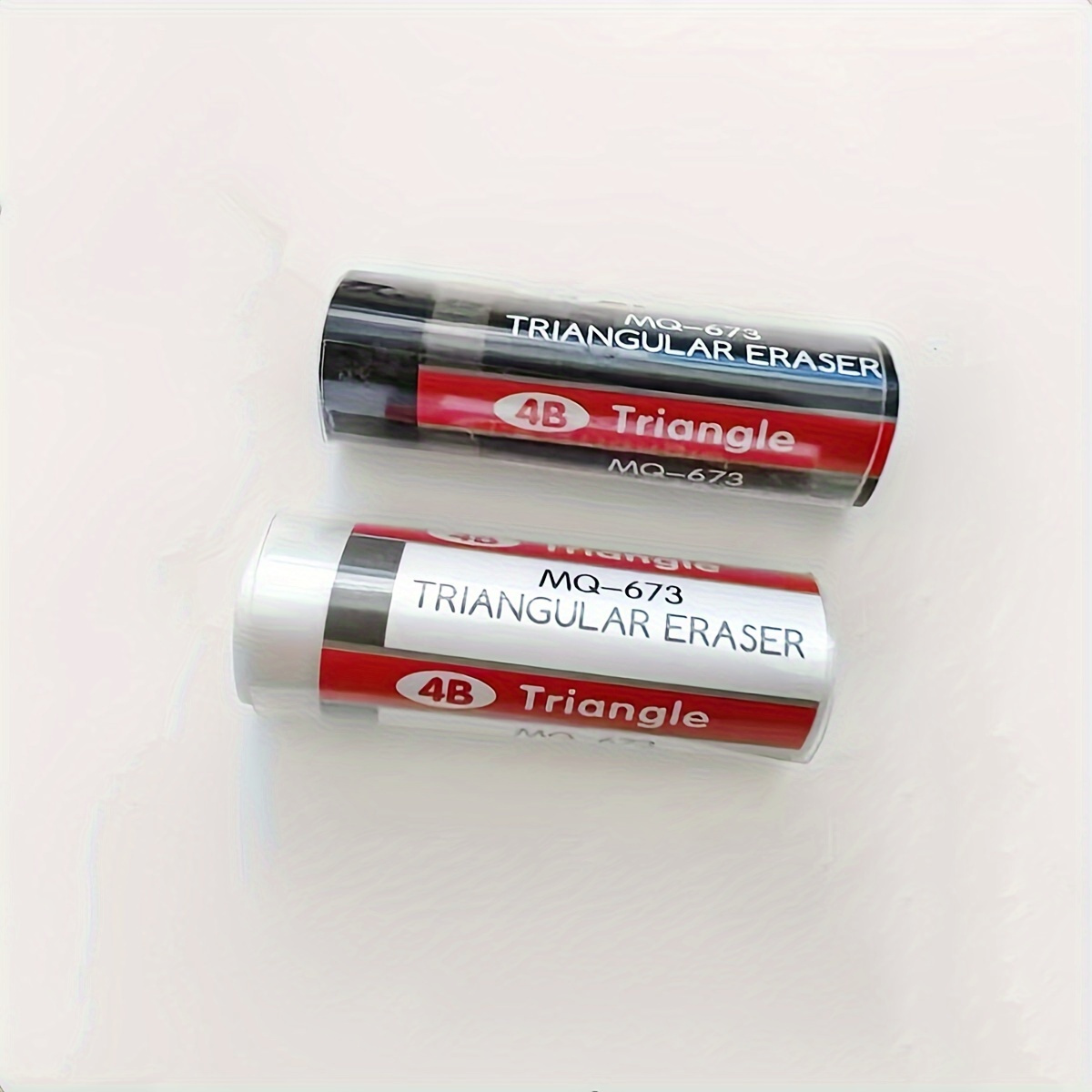 TEMU 2/6/12pcs, Triangular Black And , 4b Eraser For Clean Stationery For Students, Office Supplies, School Supplies, Home Supplies, Back To School