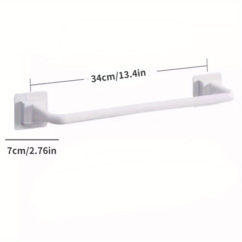 Self Adhesive Towel Rod Bar Wall Bath Towel Holder Rail Rack