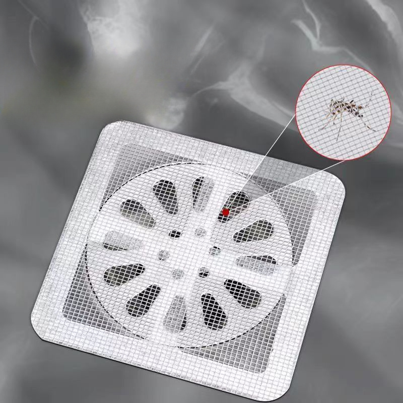 1 3   12pcs drain strainer cover for hair stopper disposable shower drain hair catcher disposable hair catchers for shower floor sink strainer filter mesh stickers hair stopper for bathroom bathtub bathroom accessories details 1