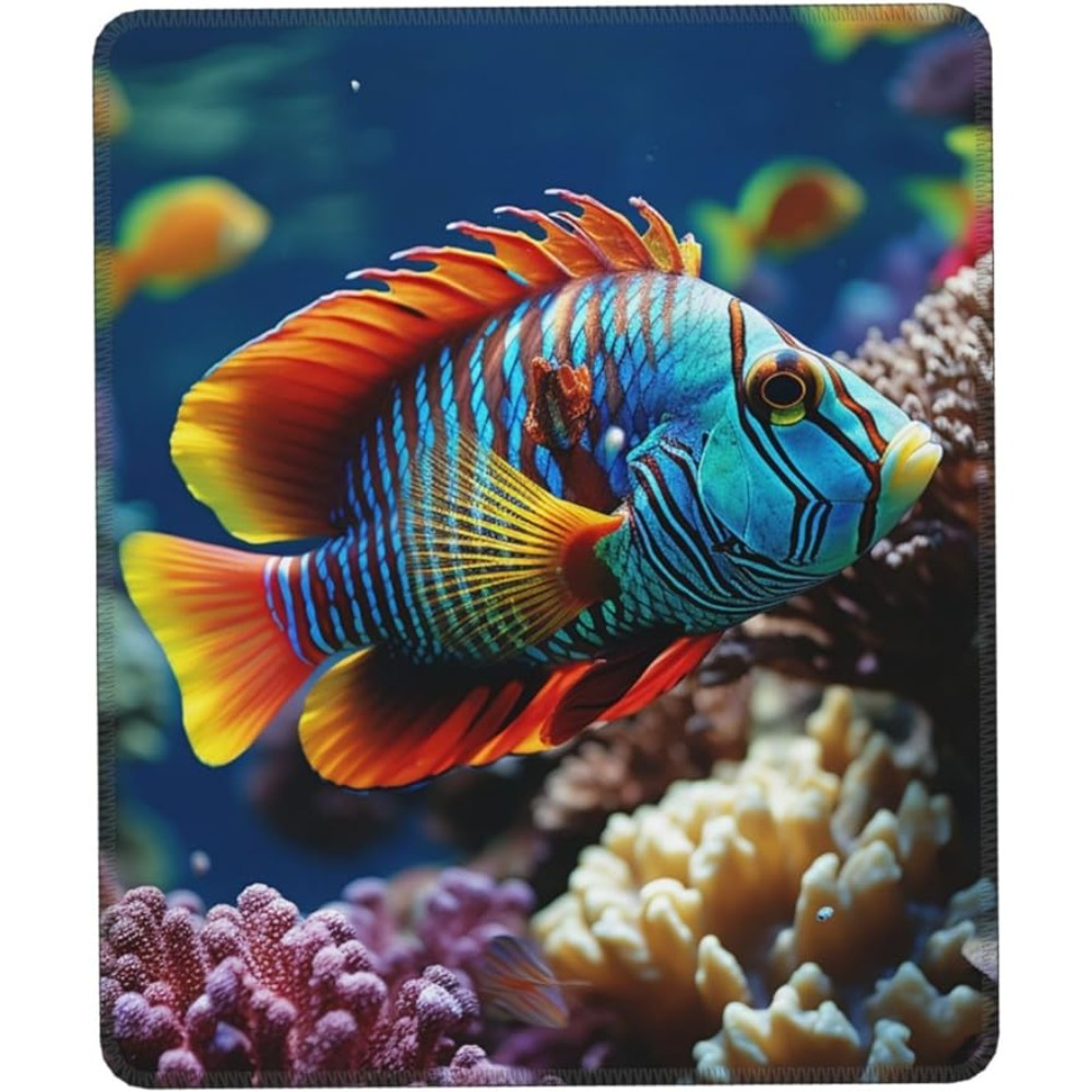 Ocean Colorful Fish Round Mouse Mat Cute Mouse Pad Design - Temu