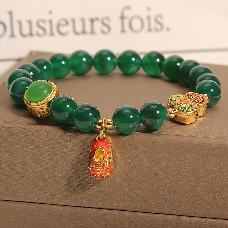 

Bracelet En Perles Vertes Élégant, Adapté Pour Hommes Et Femmes, Bracelet Rétro En Agate, Idéal Pour La Famille Et Les Amis, Parfait Comme Cadeau Pour Son Copain, Sa Copine Et Son Meilleur Ami