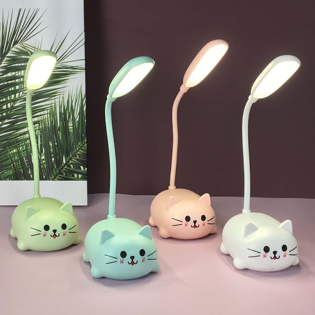 

Cute Led Desk Lamp - Adjustable, Usb Rechargeable, Eye-friendly Warm White Light For Various Rooms