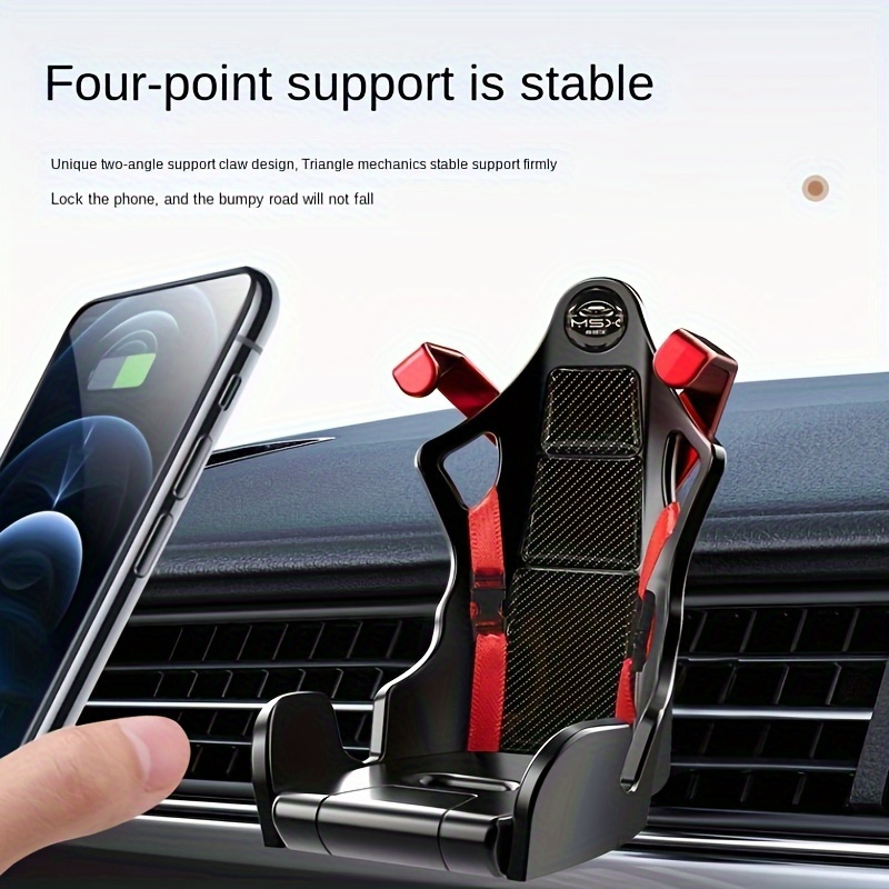 

Racing Bucket Chair Style Car Mobile Phone Holder Decoration Desktop Mobile Phone Holder Air Vent Hook Fixed