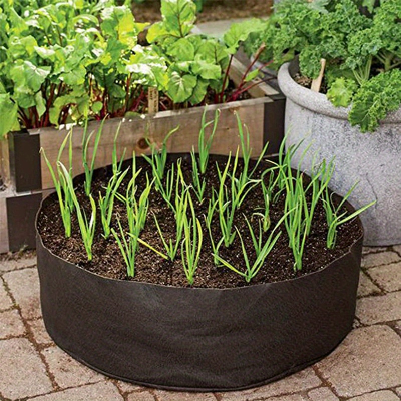 

1pc, 10 Gallon, 50 Gallon, 90 Gallon And 100 Gallon Optional, Large Planting Bag, Heavy Duty Fabric Round Raised Garden Bed Planting Pot, For Planting Herbs, Flowers, Vegetables