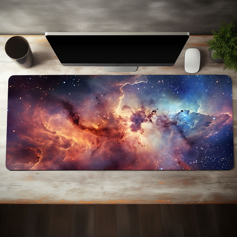 

1pc Mysterious Colorful Aesthetic Art Pattern Large Gaming Mouse Pad E-sports Office Desk Mat Keyboard Pad Natural Rubber Non-slip Computer Mouse Mat Suitable For Home Office Games As Gift