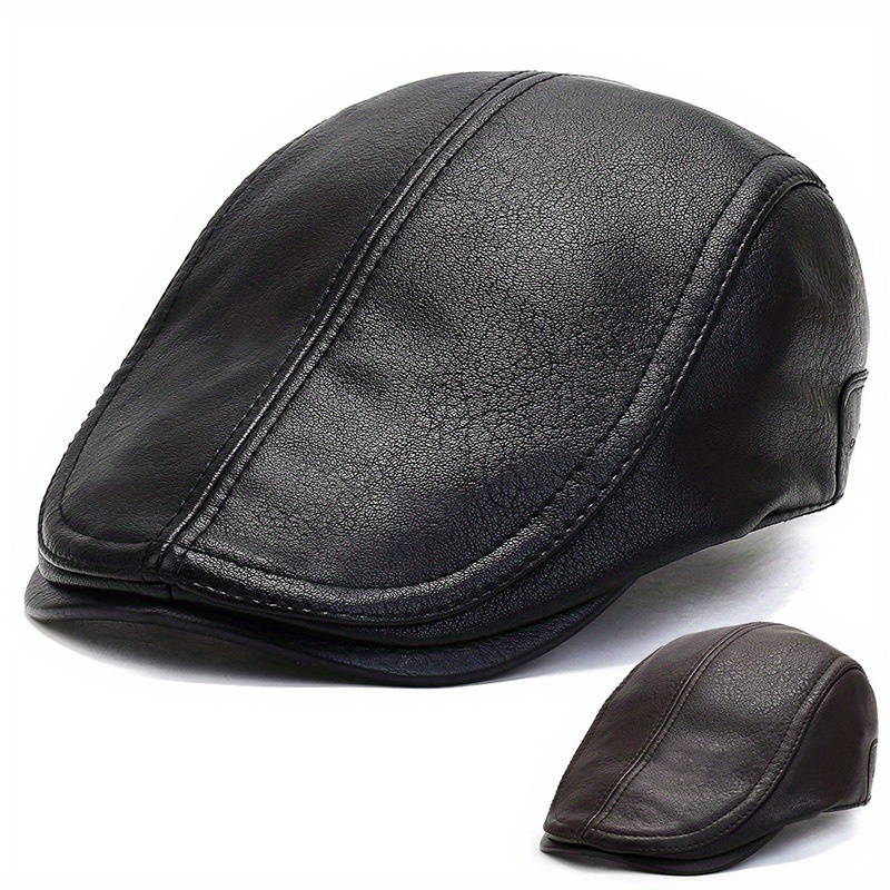 

Casquette de baseball décontractée pour homme avec sangle réglable, en PU, idéale pour , l'été, et l'hiver.