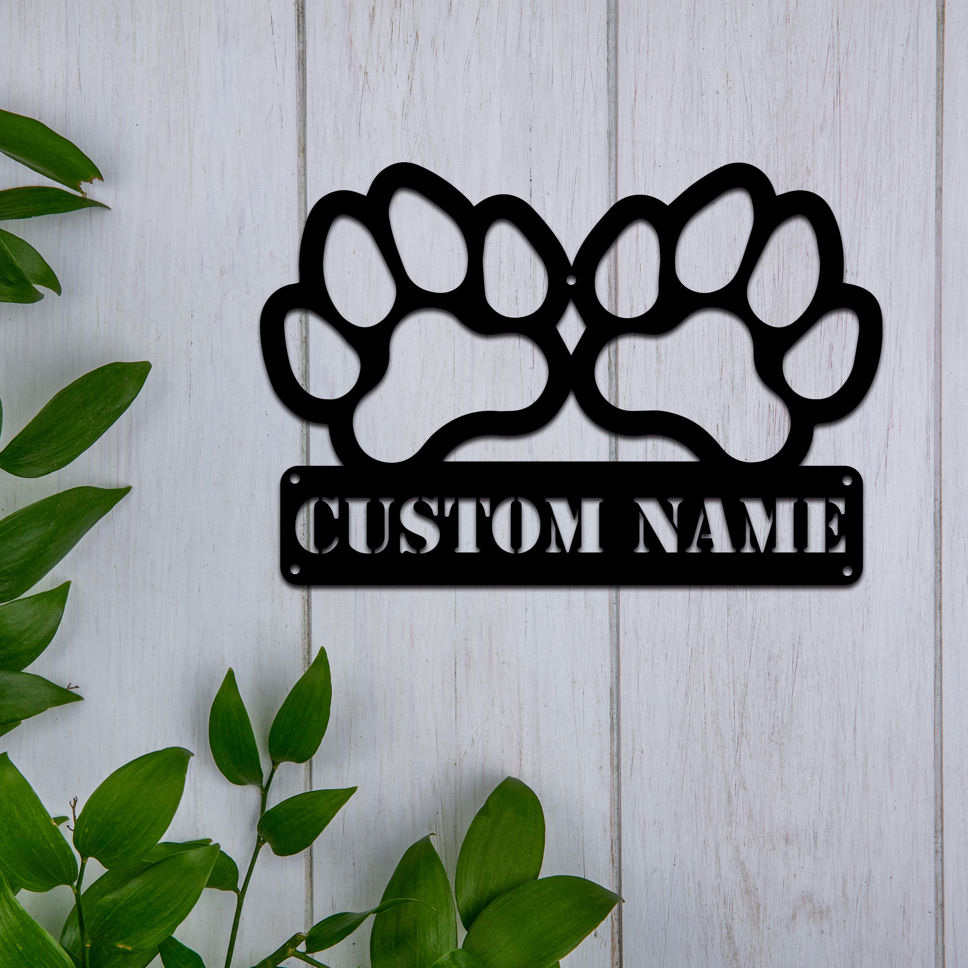 

1pc, Customized Name Personalized Metal Wall Decoration Background Claw Logo Wall Art Furniture Decoration Iron Art Home Life Accessories