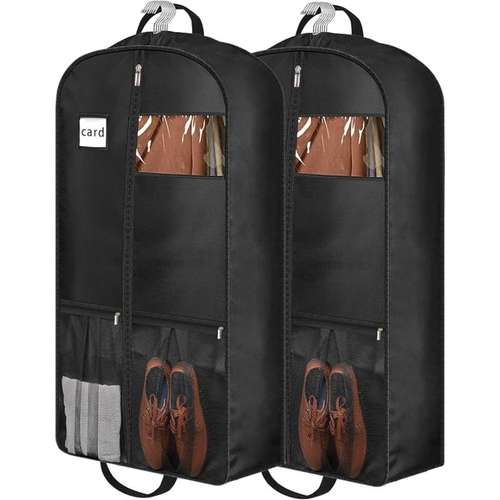 40 Pack Suit Cover Clothes Bags – Breathable Travel Zipped Garment Storage