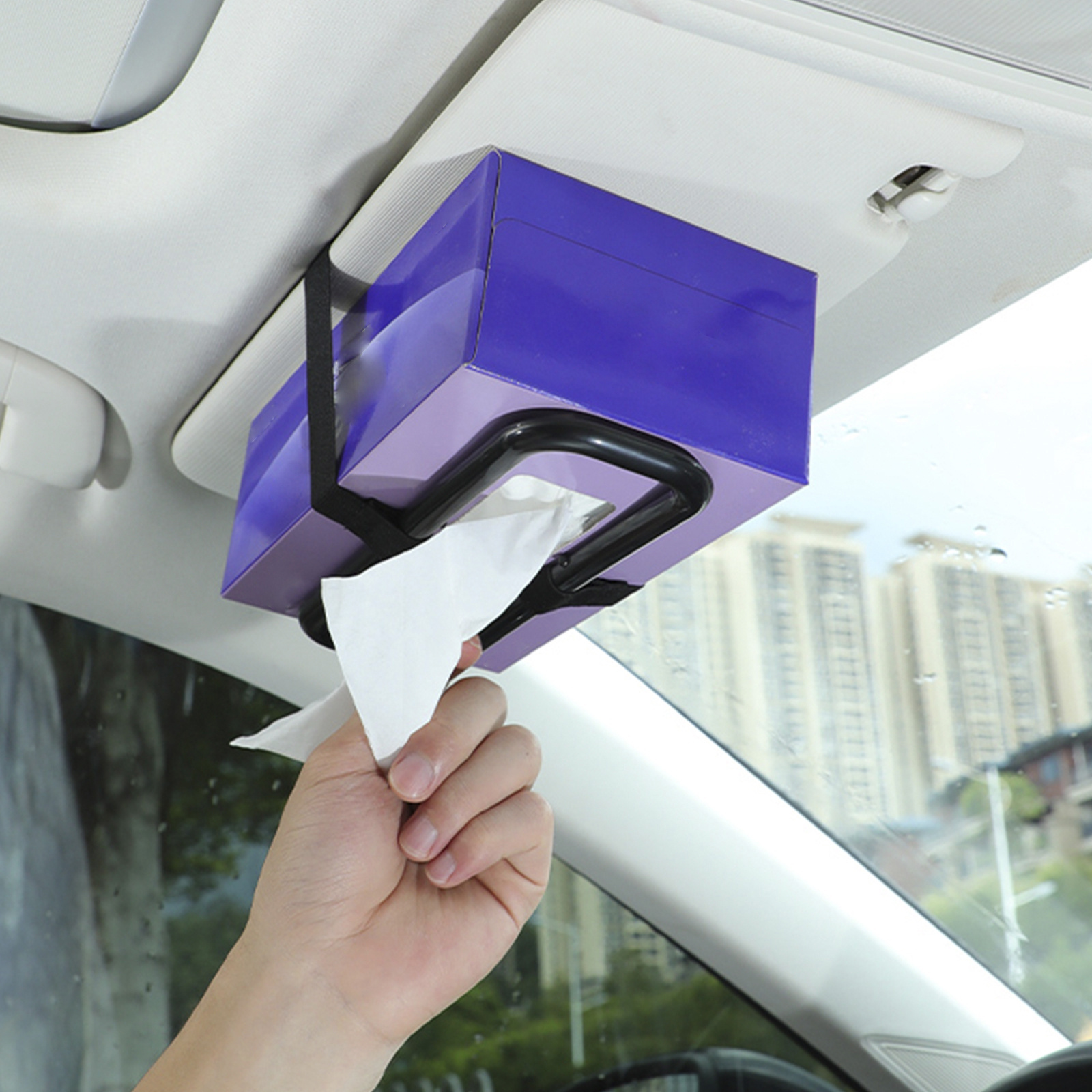 

1pc Car Sun Visor Tissue Holder, Car Seat Back Tissue Box Bracket, Car Interior Accessories