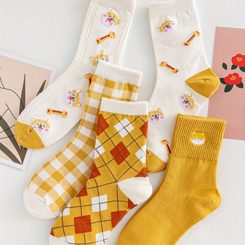 Cute Kitty Paw Socks - Set of 3 - 6 Patterns - ApolloBox