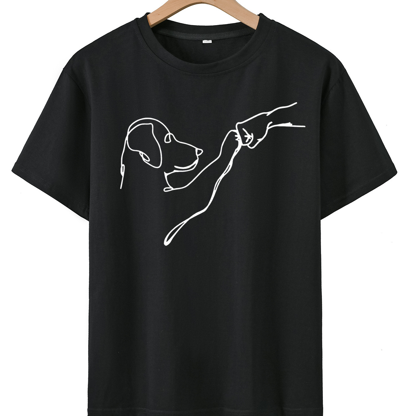 

Cute Dog Fist Print T-shirt, Tees For Boys, Casual Short Sleeve T-shirt For Summer Spring Fall, Tops As Gifts