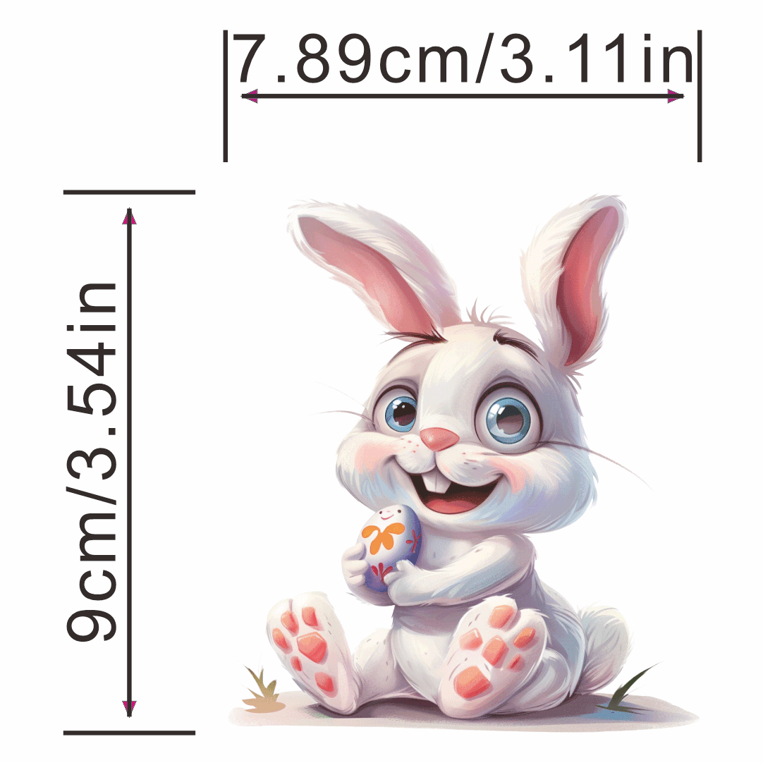 이스터 행복한 토끼와 달걀 열전사 스티커 옷에 다리미로 붙이는 diy 소품 및 장식 이스터 장식 티셔츠 제작 - Temu  Republic of Korea, image size:1082x1082