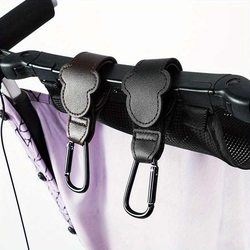 PU Leather Pram Hook Stroller Hooks Clips Baby Bag Stroller Hook Cart  Organizes 
