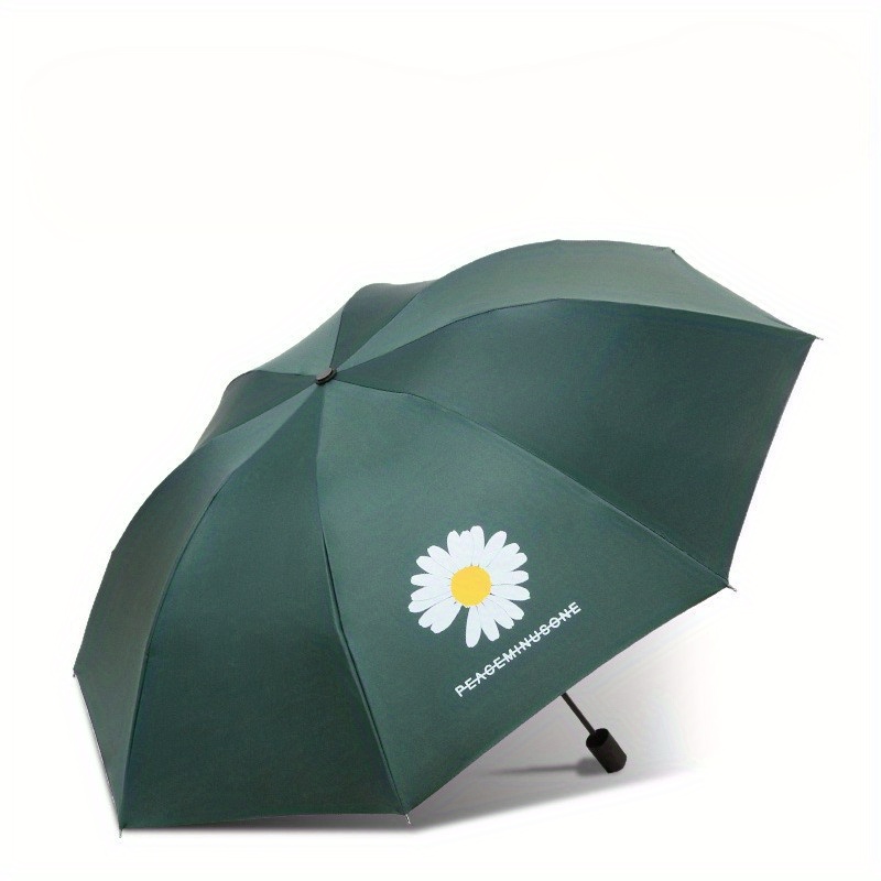 Automatic Umbrella Daisy Series Vinyl Sunscreen Anti uv - Temu