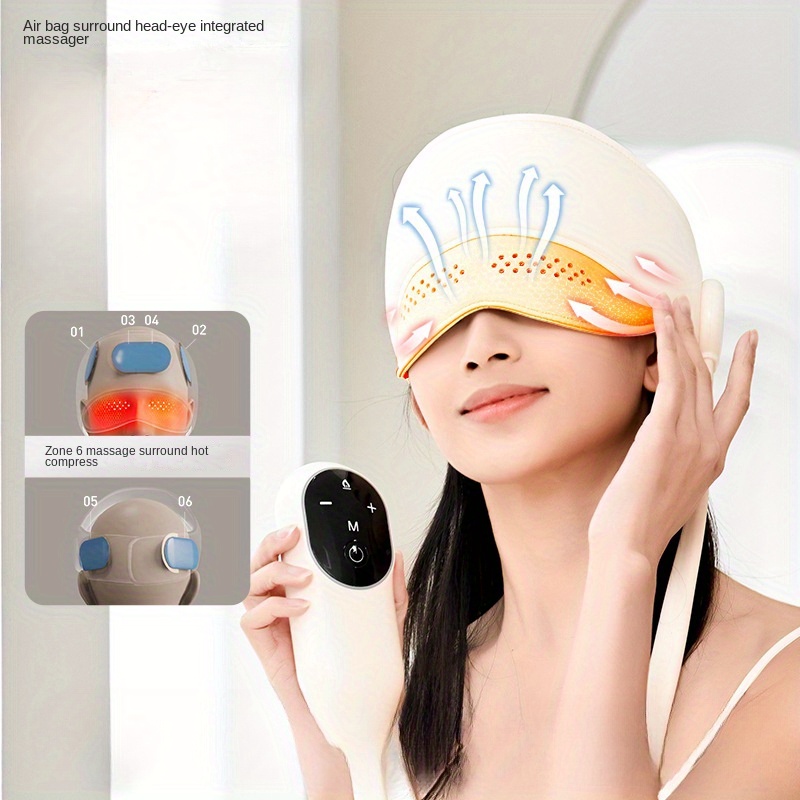 

Head And Eye Integrated Massage Instrument, Sleep Sleep Instrument, Hot Compress Head Massager