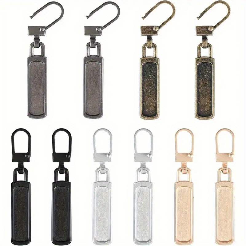 

10pcs Zipper Slider Puller, Instant Zipper Repair Kit, Zipper Slider Replacement For Jacket Backpacks, Sewing Supplies
