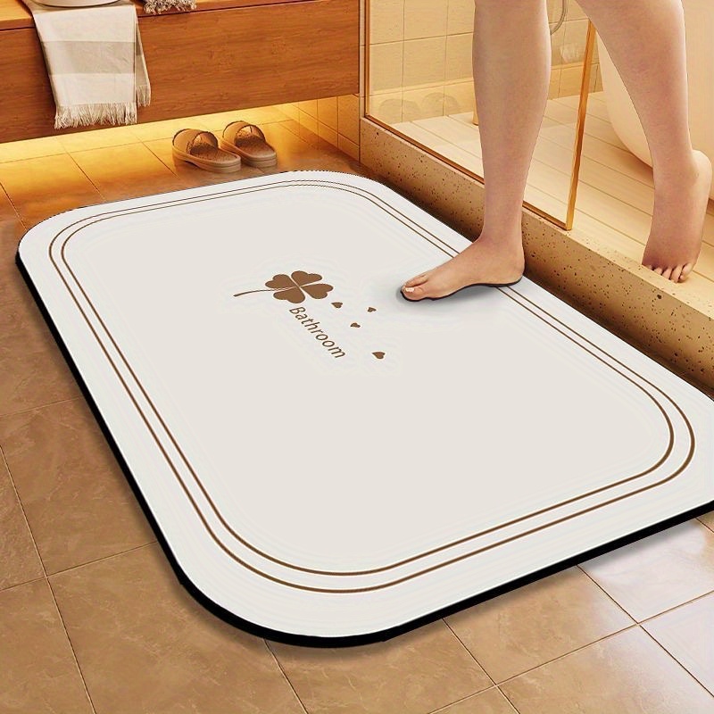 popular   super absorbent diatomaceous bathroom mat fast drying non slip versatile decor hand wash only details 3