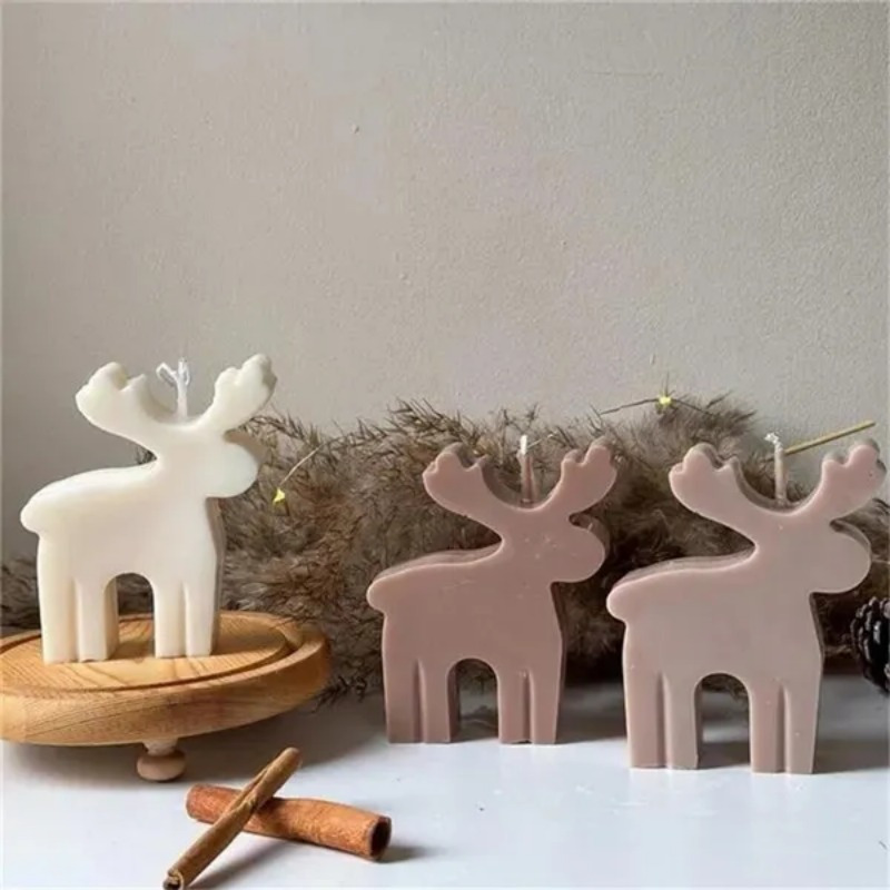 3-teiliges Elch Silikonform-Set Für Harz-Anhänger – Inkl. Ketten, Perfekt Für Weihnachts-DIY
