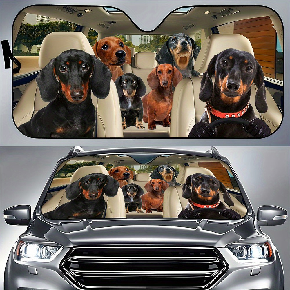 

Mini Dachshund Car Sunshade, Mini Dachshund Car Decoration, Dog Windshield, Dog Lovers Gift, Dog Car Sunshade, Car Decoration