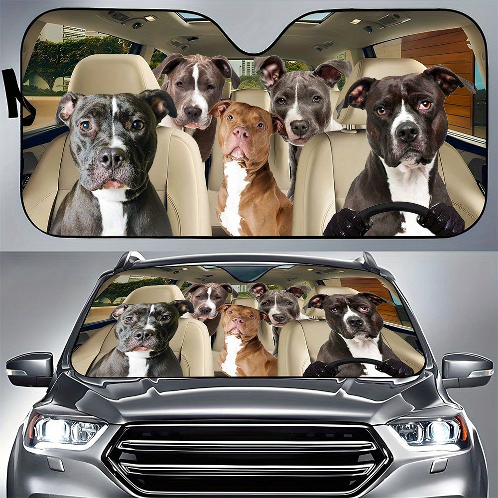 

American Pit Bull Terrier Car Sunshade, American Pit Bull Terrier Car Decoration, Dog Windshield, Dog Lovers Gift, Gift For Dad, Gift For Mom, Pet Lovers, Gift For Pet Owners