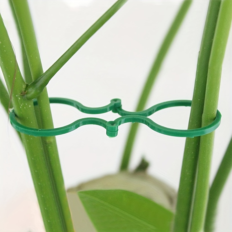 20pcs Plastic Garden Vine Strapping Clips Tie Plant Bundled Buckle Ring Holder Garden Tomato Plants Stand Support Tool