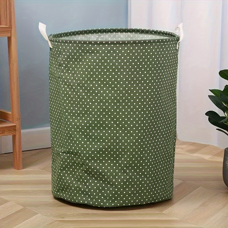 large storage basket large canvas waterproof coated finishing bin clothes laundry basket for home bedroom halloween christmas gift details 1