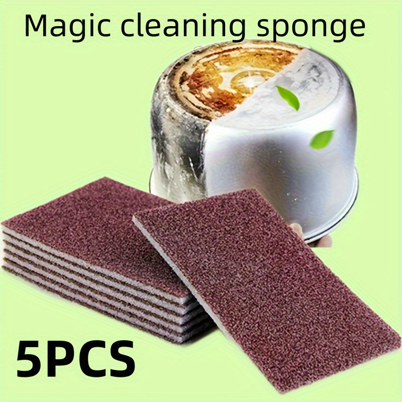 

5pcs - Powerful Pot Bottom & Rust Removal, Dishwashing Scouring Pads For Commercial Cleaning