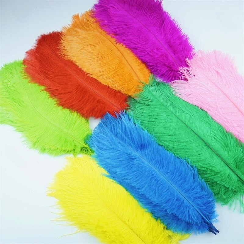 

5pcs Ostrich Feathers Plumes Decoration 25-30cm 10-12" On The Middle Of The Table Centerpiece Clothes Feather Accessories Decor Eid Al-adha Mubarak