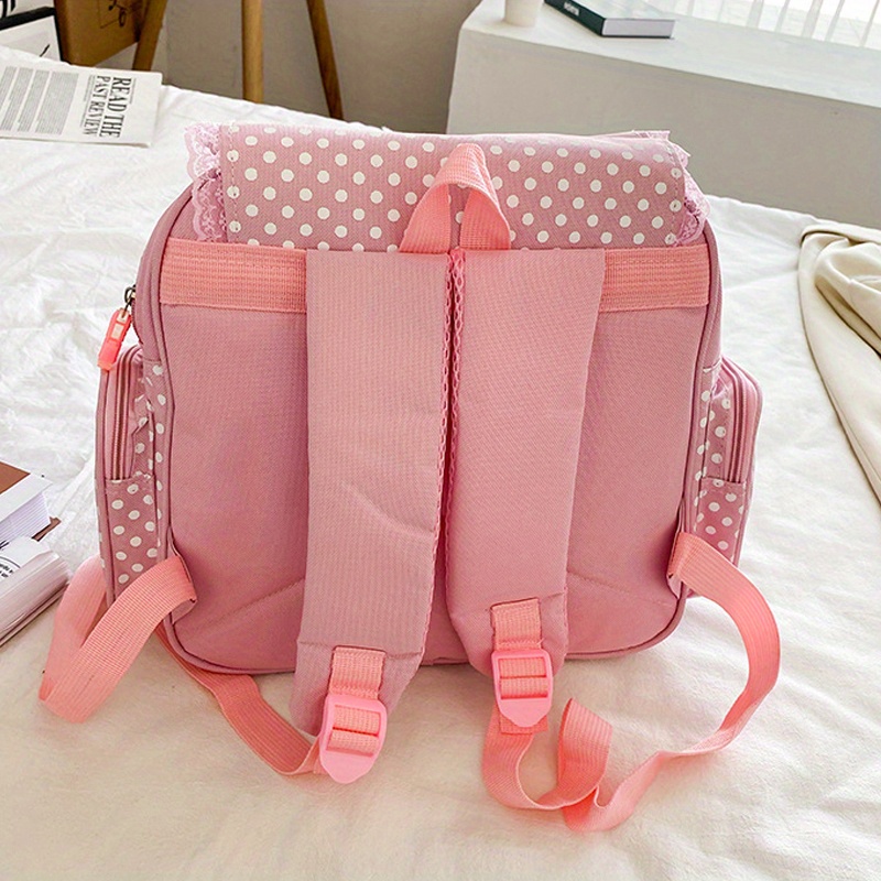 1pc cute embroidered fruit strawberry lace backpack students  display picture 2