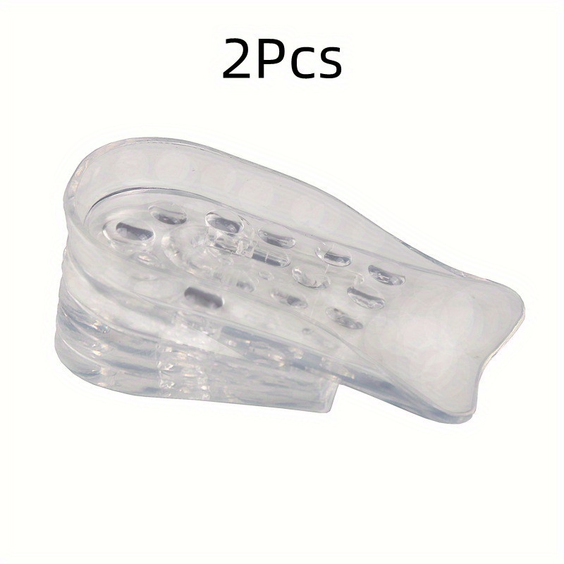 TEMU 2pcs 5-layer Adjustable Insoles, Inner Height Increase Comfortable Transparent Heel Cushion