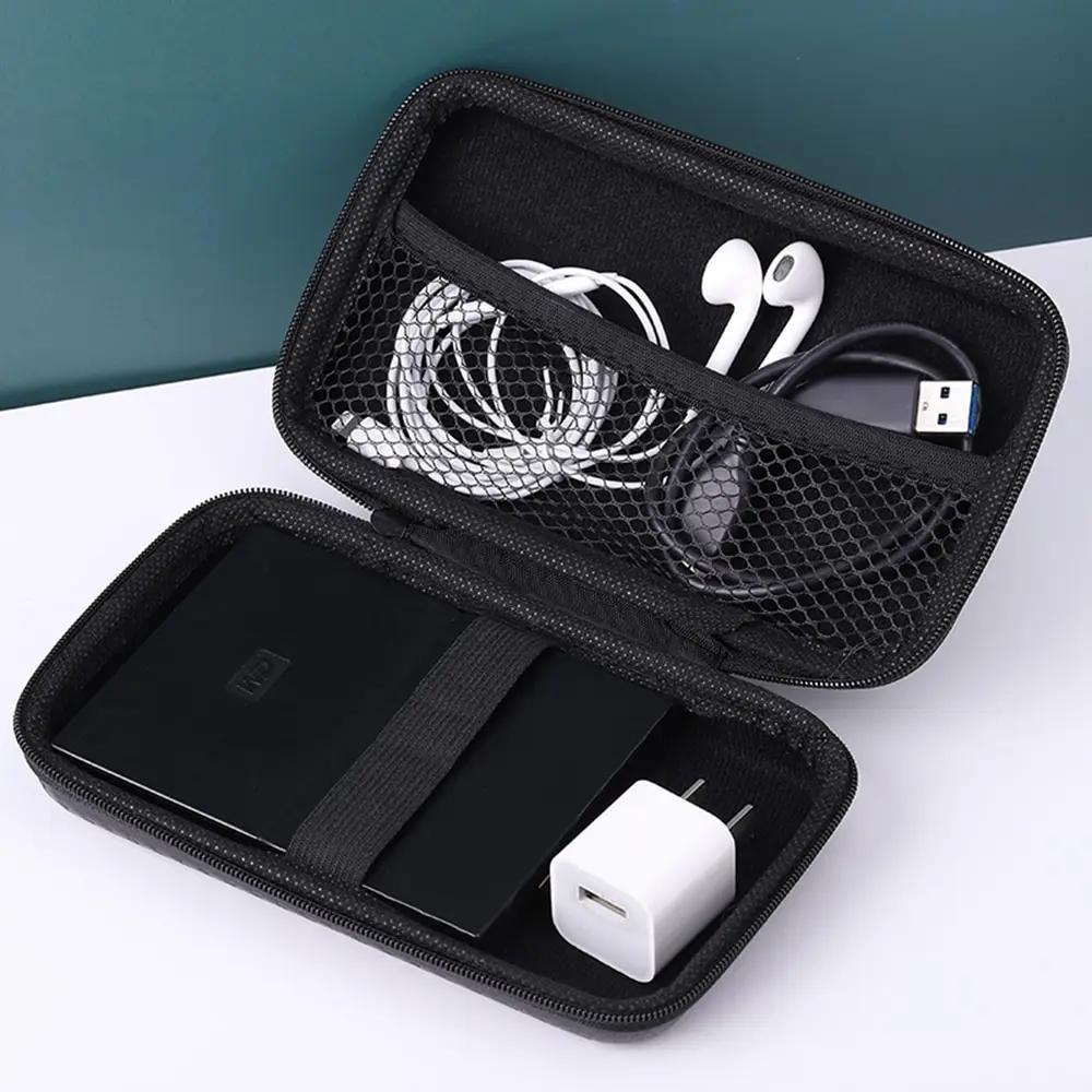 TEMU U Disk Data Cable Zipper Bag, Mobile Phone Charger Protection Mobile Hard Disk Bag Storage Folding Min Storage Pocket Pouch