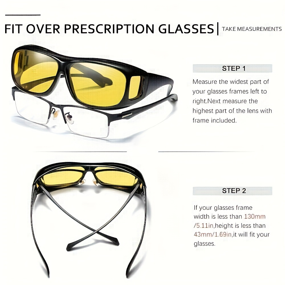 Polarized Fit Over Sunglasses For Women Men, Anti-Glare Wear Over  Prescription Sun Shades For Driving Hiking Fishing