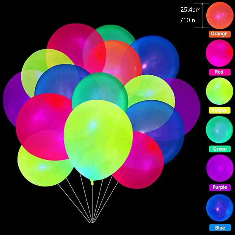 neon glow balloons 100 500pcs reusable glow in the dark fluorescent balloon colorful neon glow party balloon birthday party decor halloween christmas gift toys & games details 5