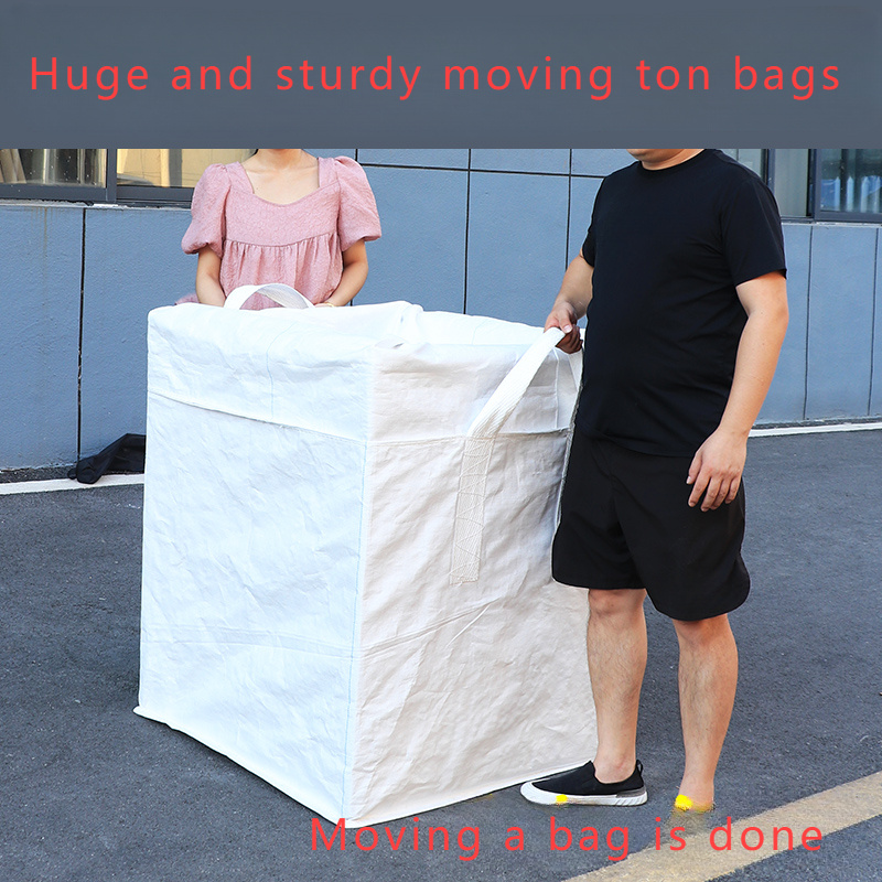 

1pc Large Capacity Moving Storage Bag, Woven Bag Ton Bag, Super Large Thickened Ton Bag, Wear-resistant White Space Bag, Wrap Bag Storage Bag